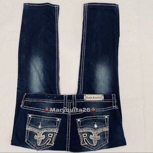 Like New! Women” Rock Revival”Sundee”Easy Straight” Jeans” Size 34